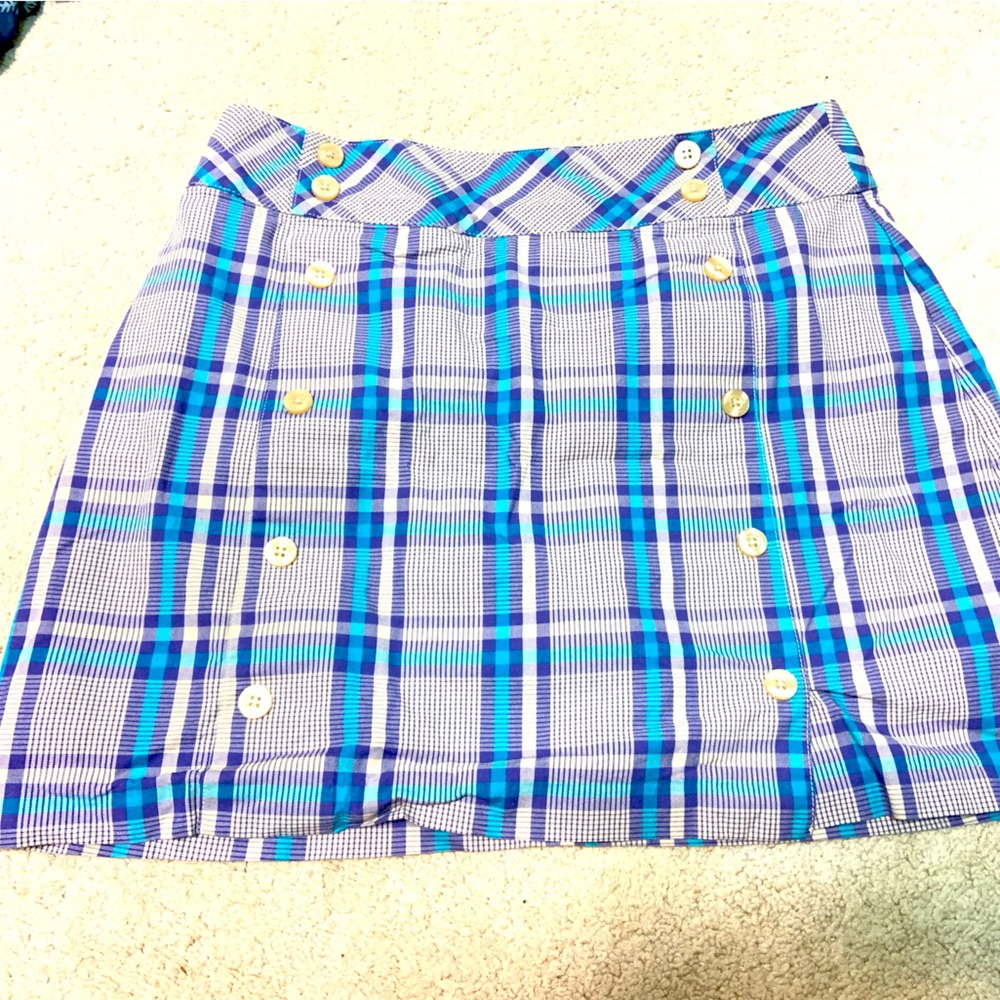 Vintage plaid mini skirt/skort size 4